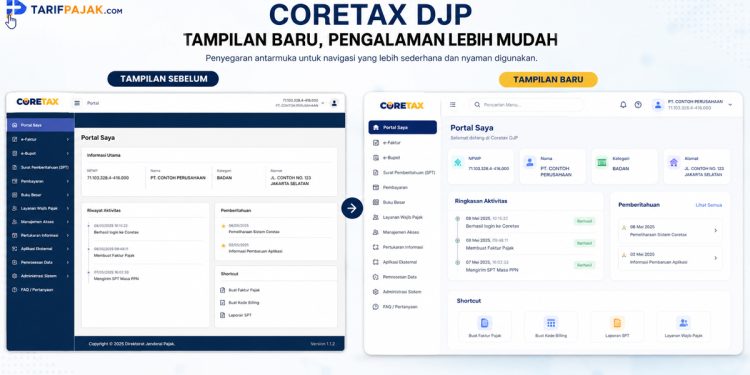 tampilan coretax baru