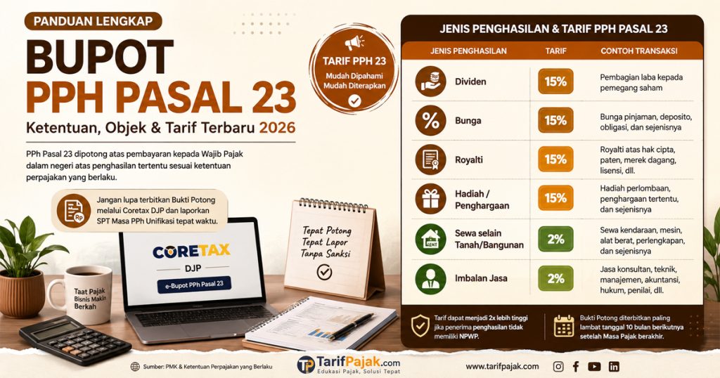 ketentuan bupot pph 23 2026