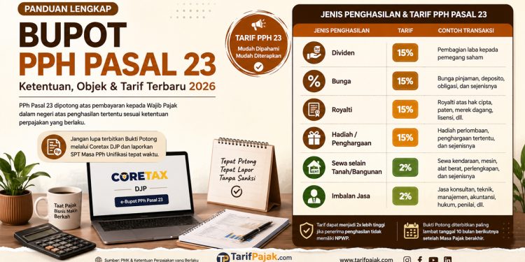 ketentuan bupot pph 23 2026